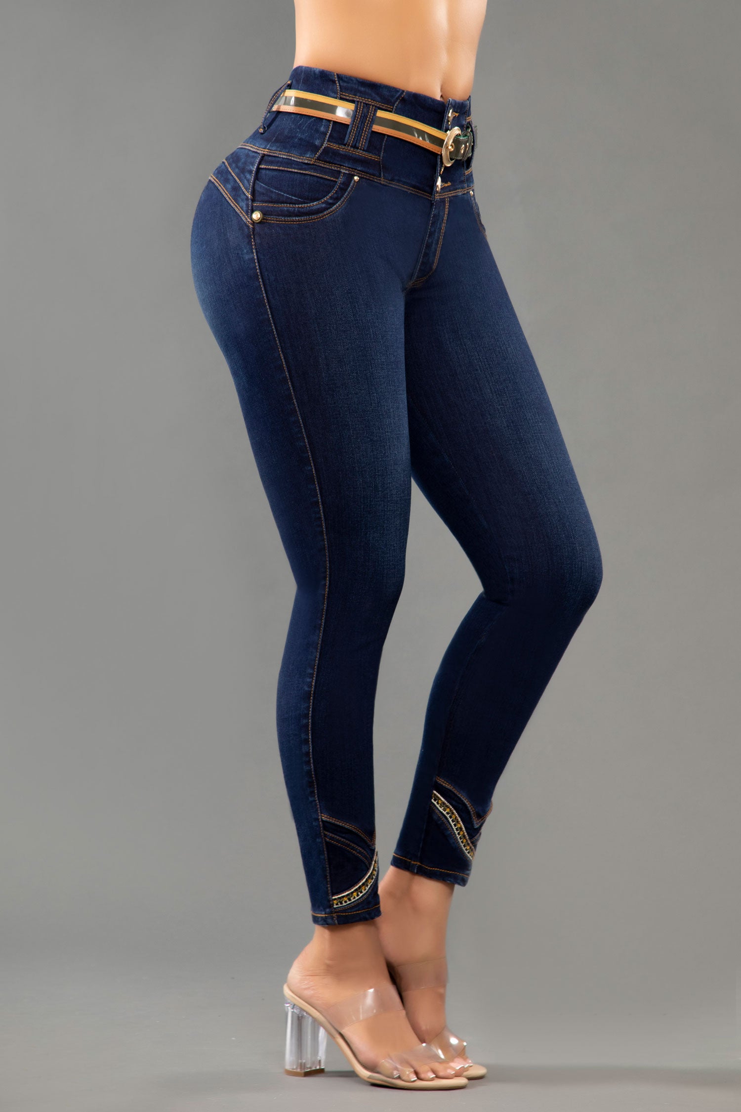 Pantalones Jeans De Tiro Alto Para Mujer Cintura Alta Levanta Cola Trousers  New✅