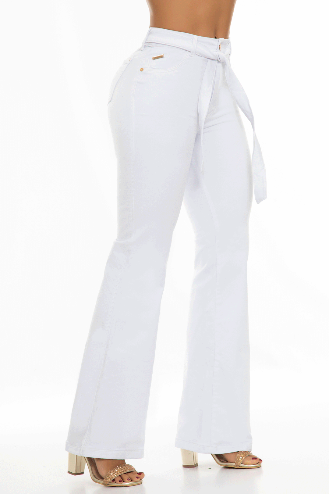 PANTALÓN BOTA RECTA BLANCO  6842
