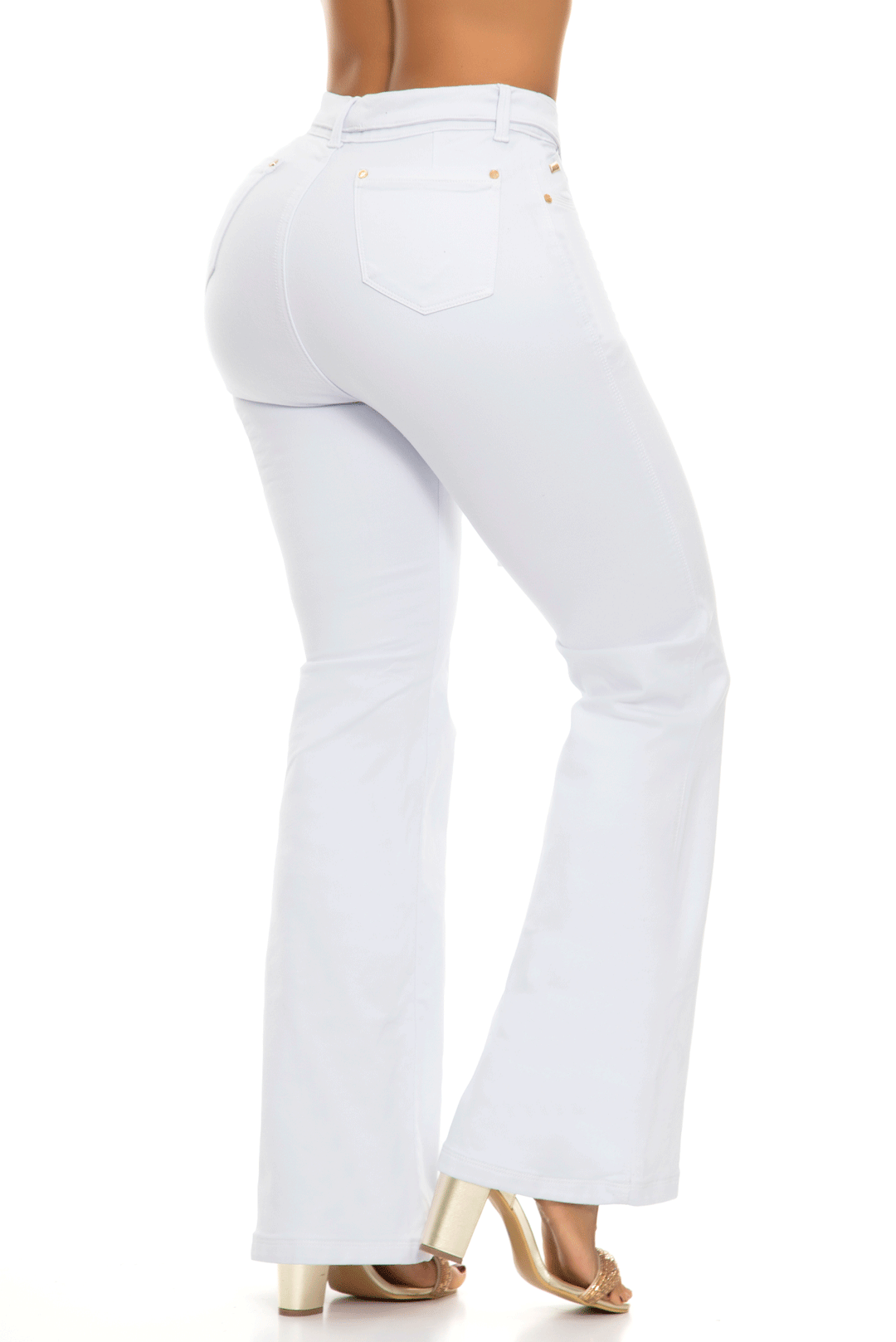 PANTALÓN BOTA RECTA BLANCO  6842