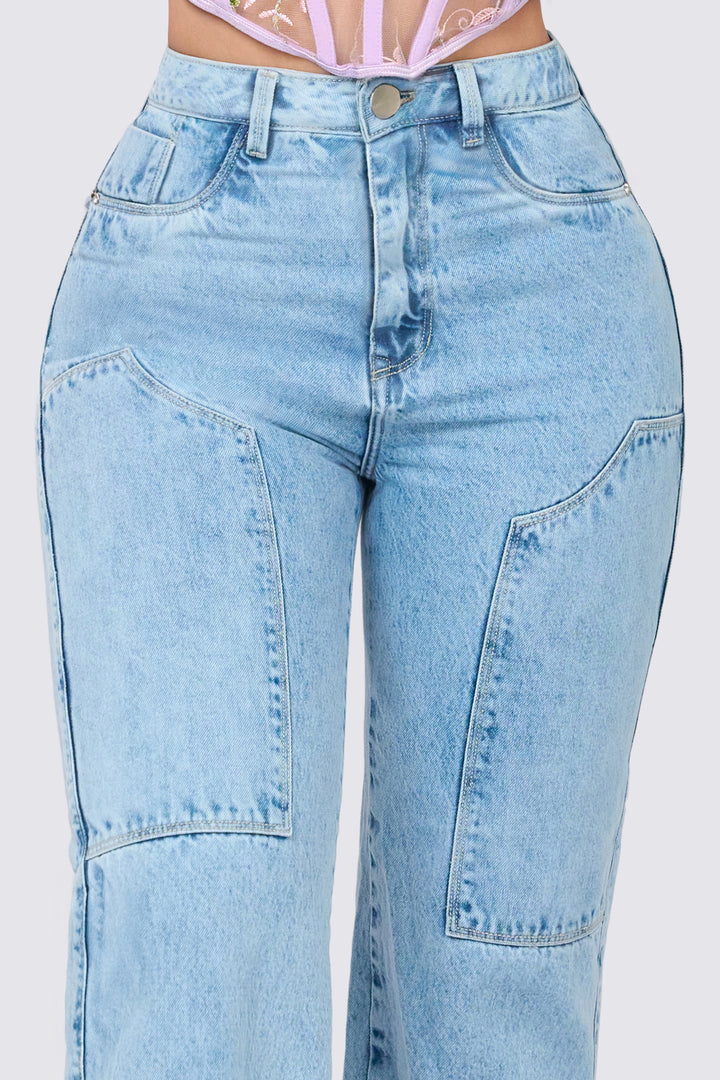PANTALÓN BOTA RECTA AZUL CLARO 7064