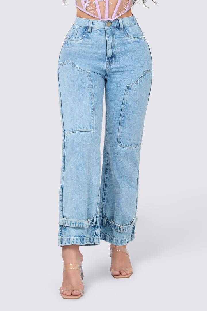 PANTALÓN BOTA RECTA AZUL CLARO 7064