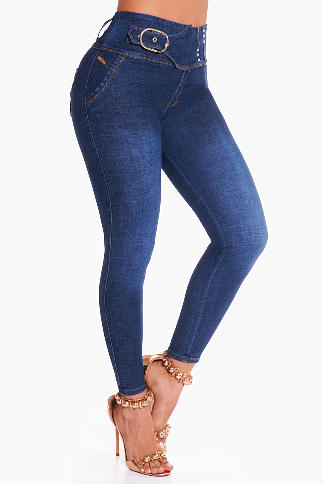 Jeans Azul Levanta Cola Carlos Prada 6627