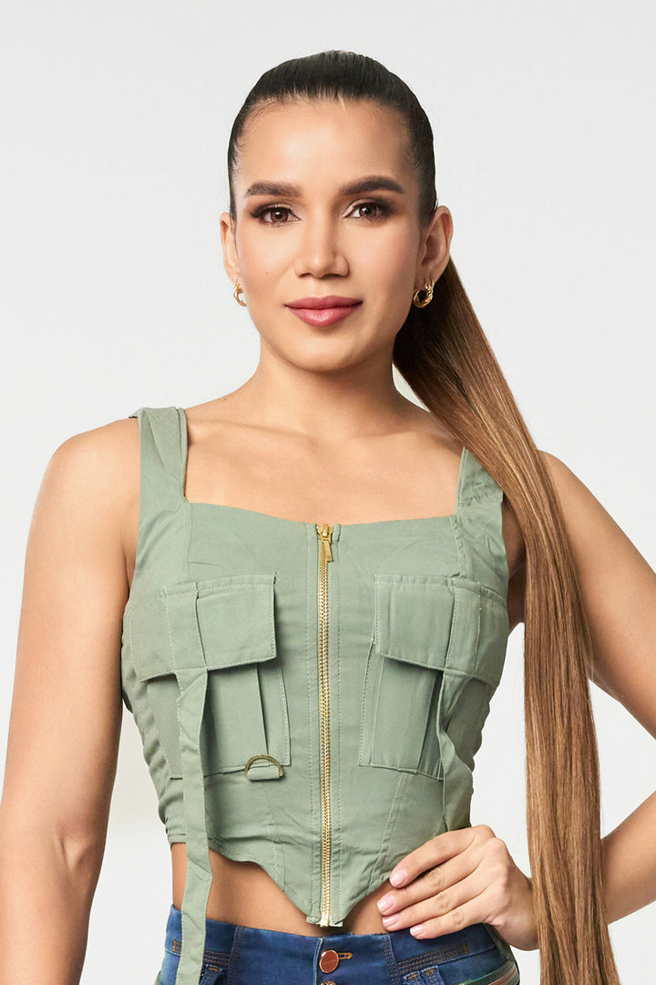 BLUSA VERDE CF12312-M15VD