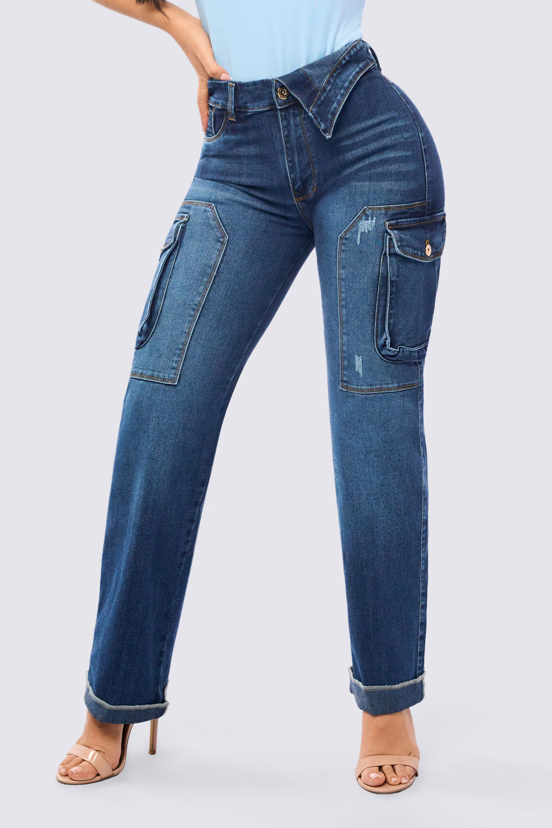 JEAN CARGO AZUL MEDIO 7091