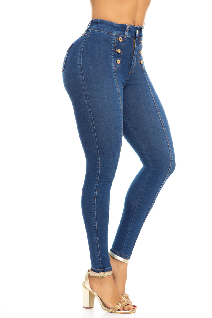 JEANS LEVANTA COLA AZUL 6662