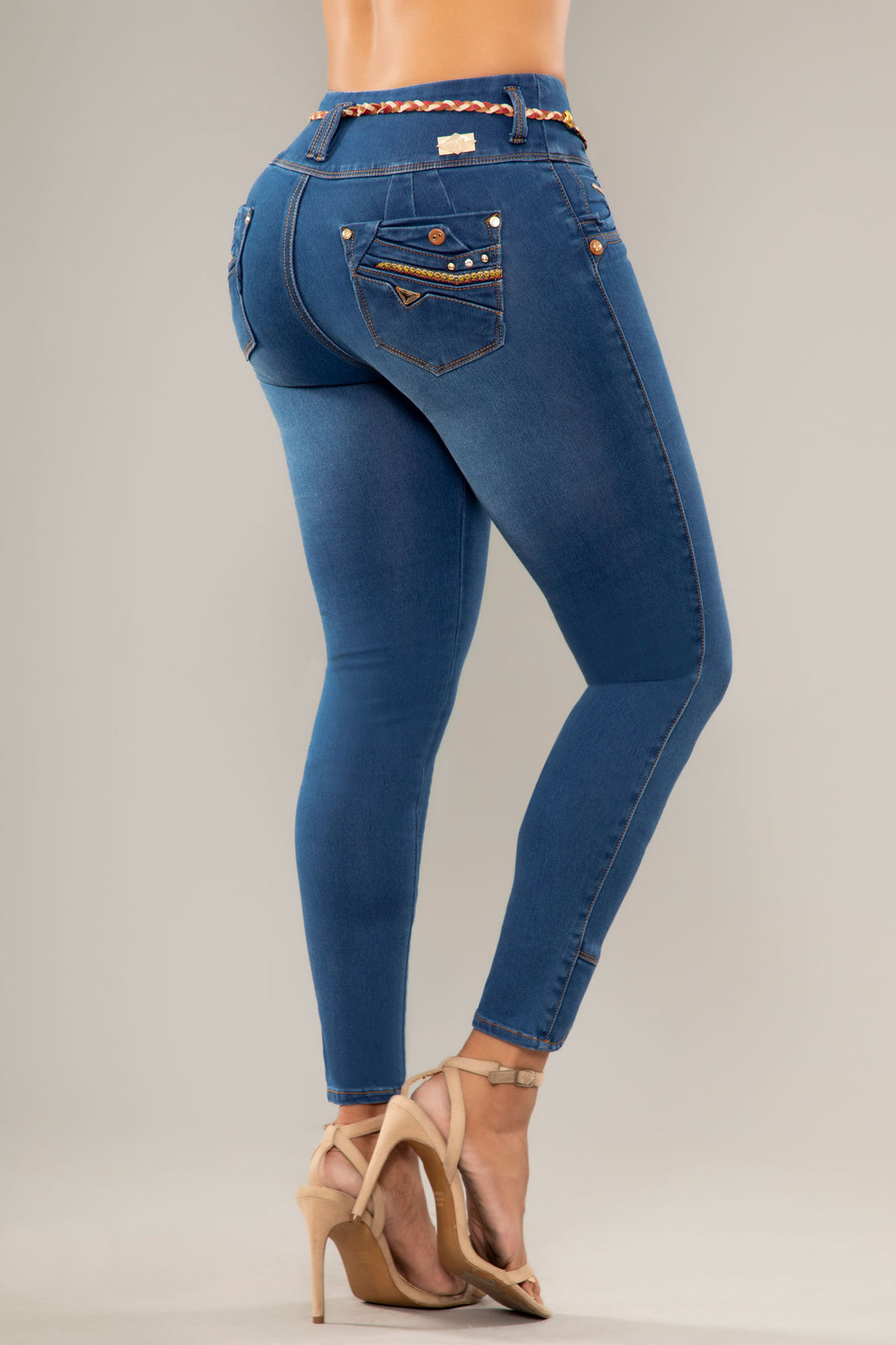 Jeans Mujer Levanta Cola Azules Ref.1082