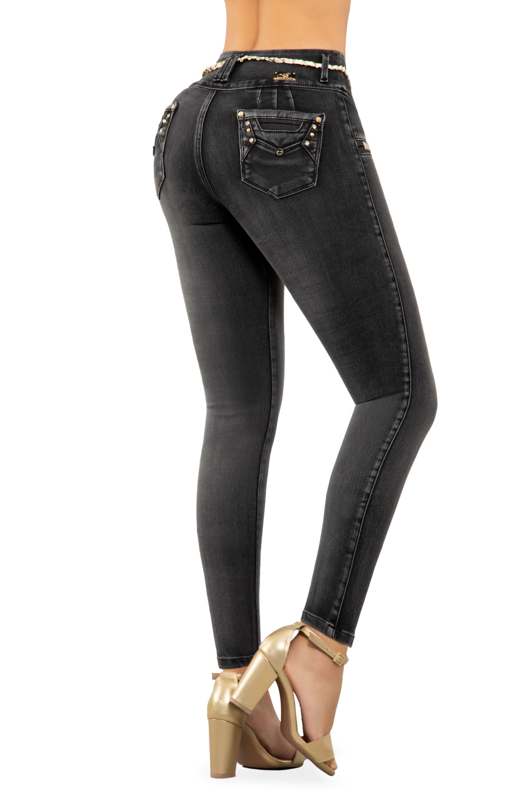 JEANS LEVANTA COLA GRIS 6795