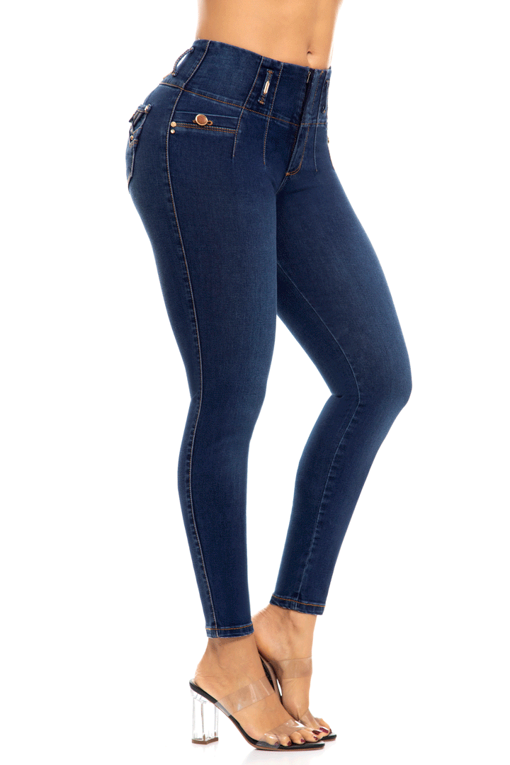 JEANS LEVANTA COLA AZUL 6838