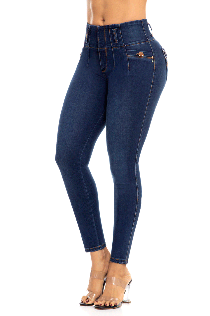 JEANS LEVANTA COLA AZUL 6838