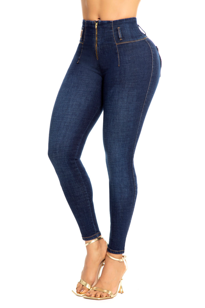 JEANS LEVANTA COLA AZUL 6841