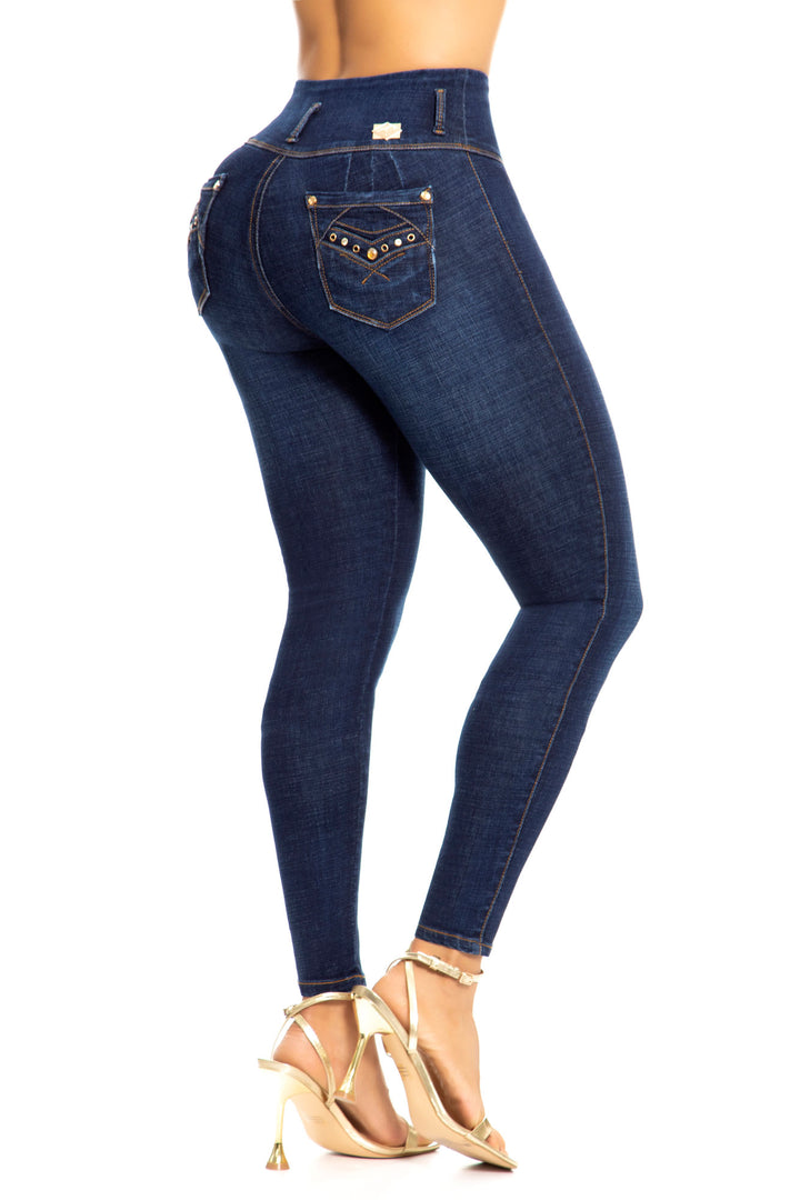 JEANS LEVANTA COLA AZUL 6841