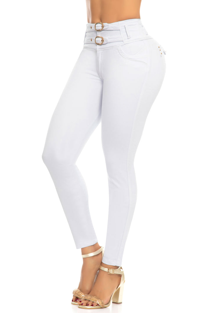 Jeans CP Levanta Cola Blanco  6904