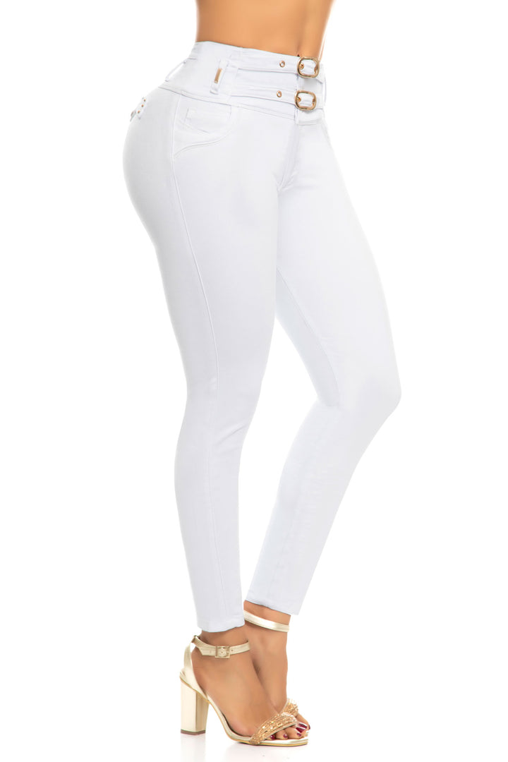 Jeans CP Levanta Cola Blanco  6904