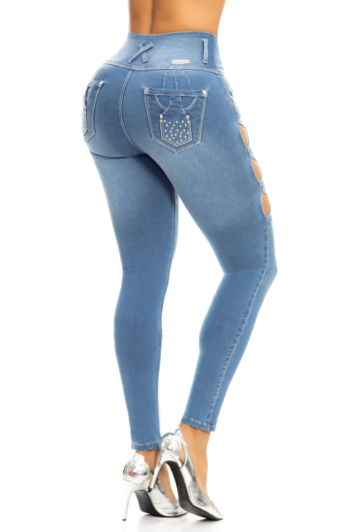 JEANS LEVANTA COLA AZUL 6927