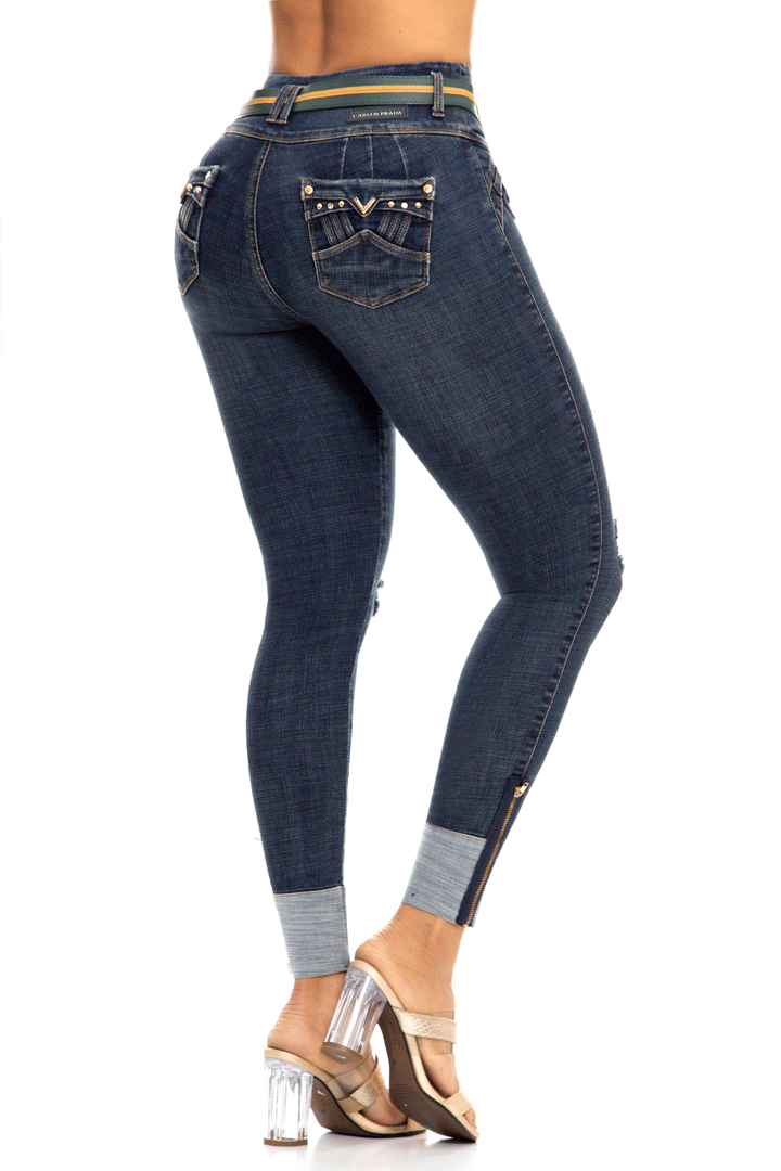 JEANS LEVANTA COLA AZUL 6951