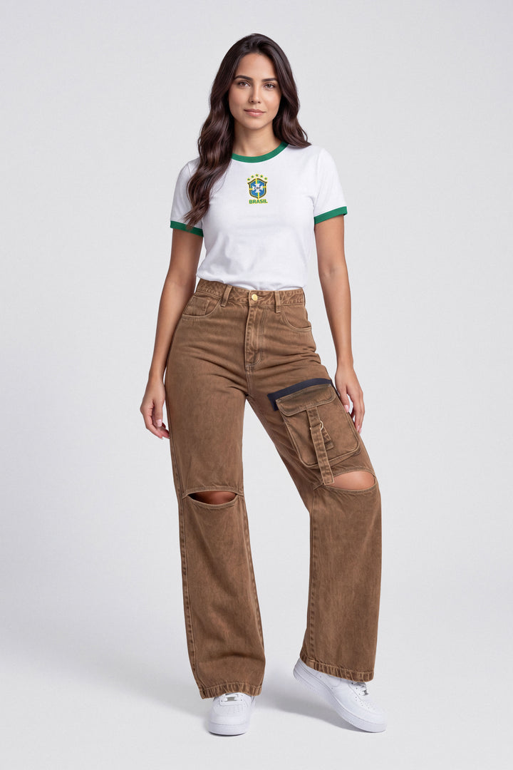 CAMISETA MUJER BRASIL - EDICIÓN MUNDIAL 2026
