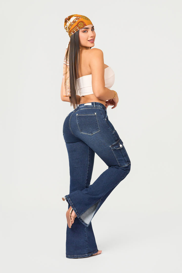 JEAN CARGO AZUL 7036
