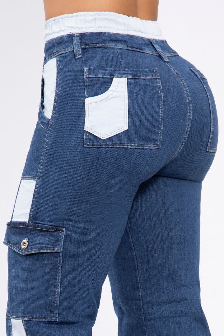 CARGO JEANS COMBINADO 6872R