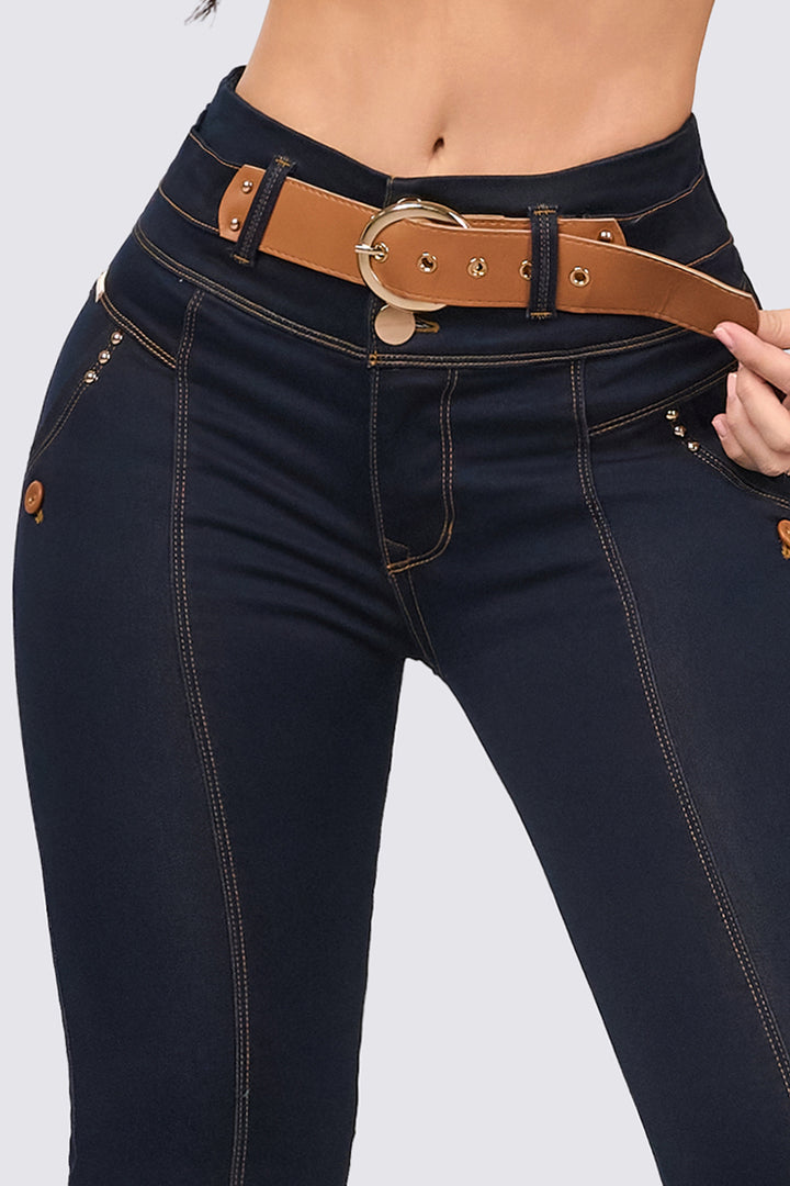 PANTALÓN BOTA CAMPANA AZUL 6831