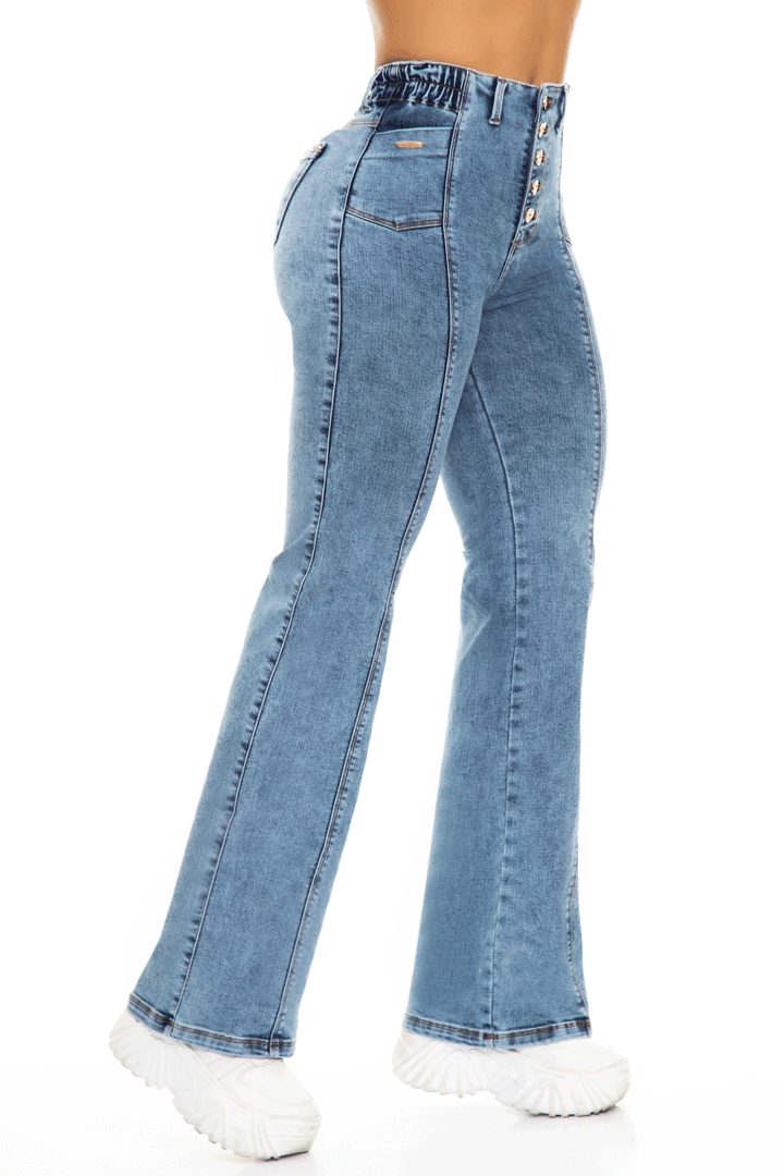 JEANS LEVANTA COLA AZUL 6665