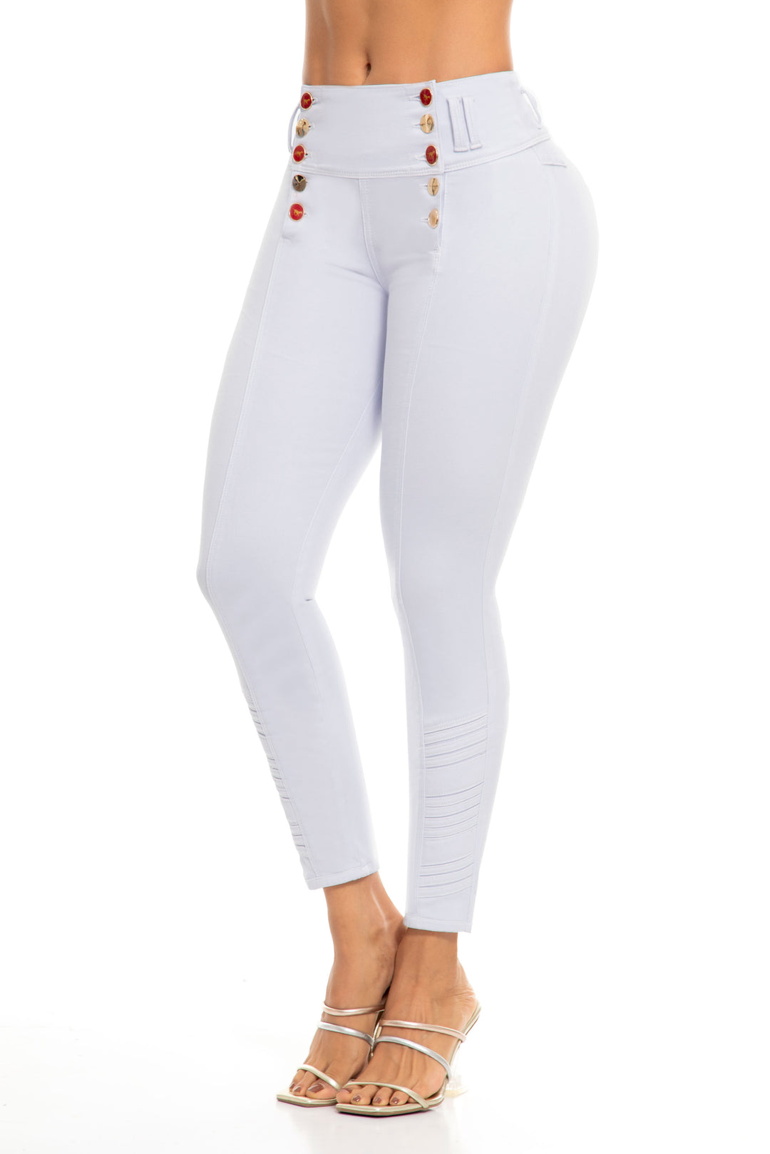 Jeans Levanta Cola Blanco 6936