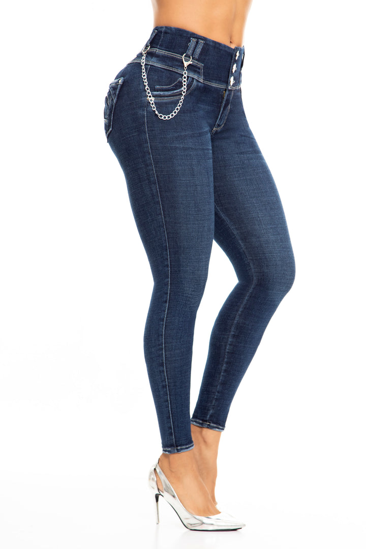 Jeans Levanta Cola Azul 6962