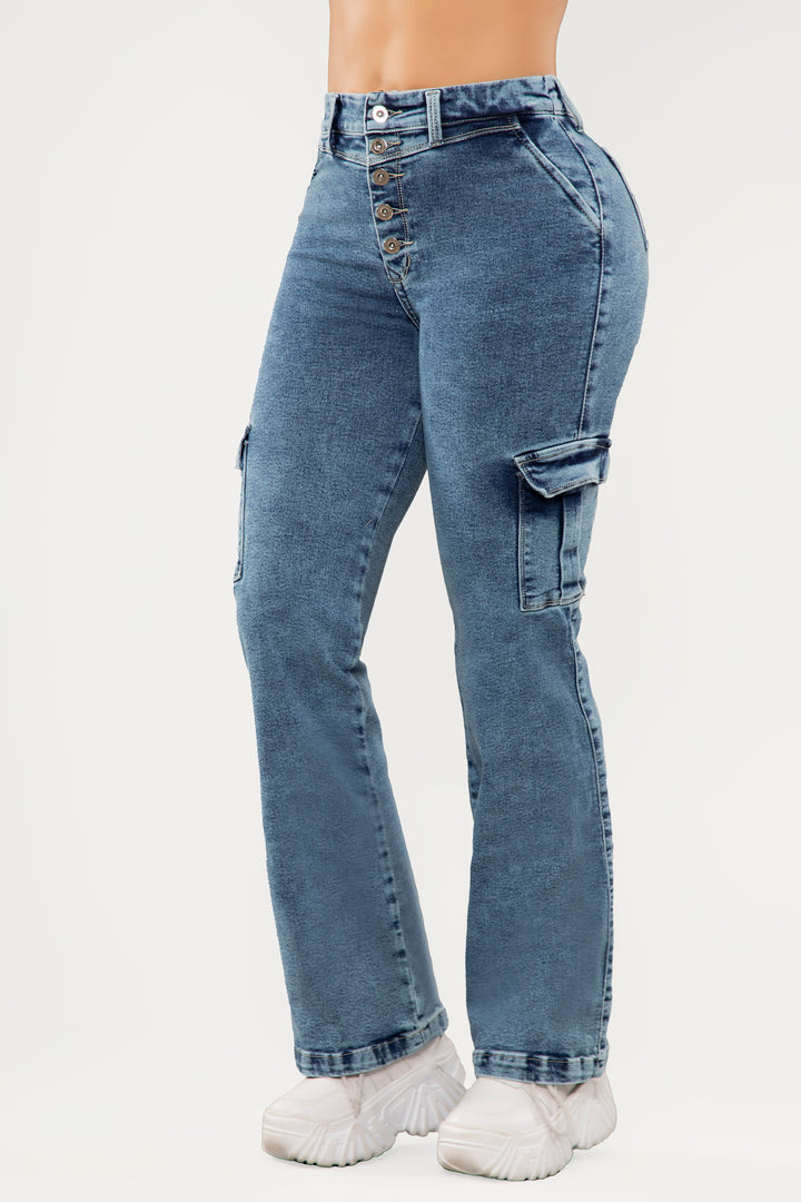 JEANS LEVANTA COLA AZUL RCMDAZ01124-59