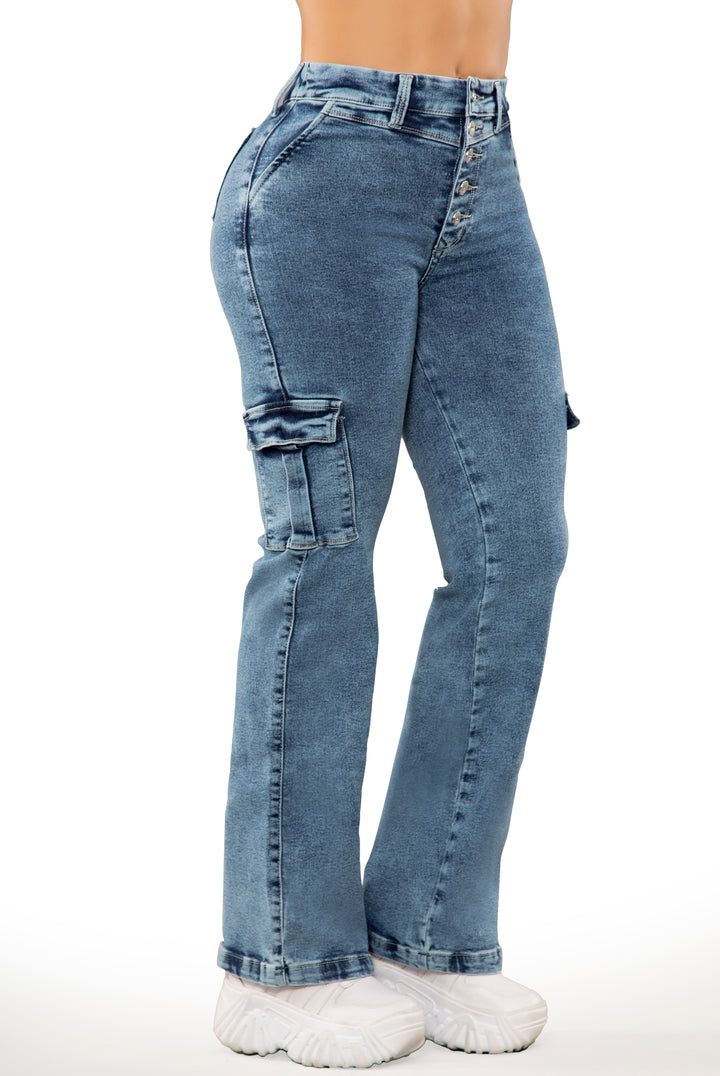 JEANS LEVANTA COLA AZUL RCMDAZ01124-59