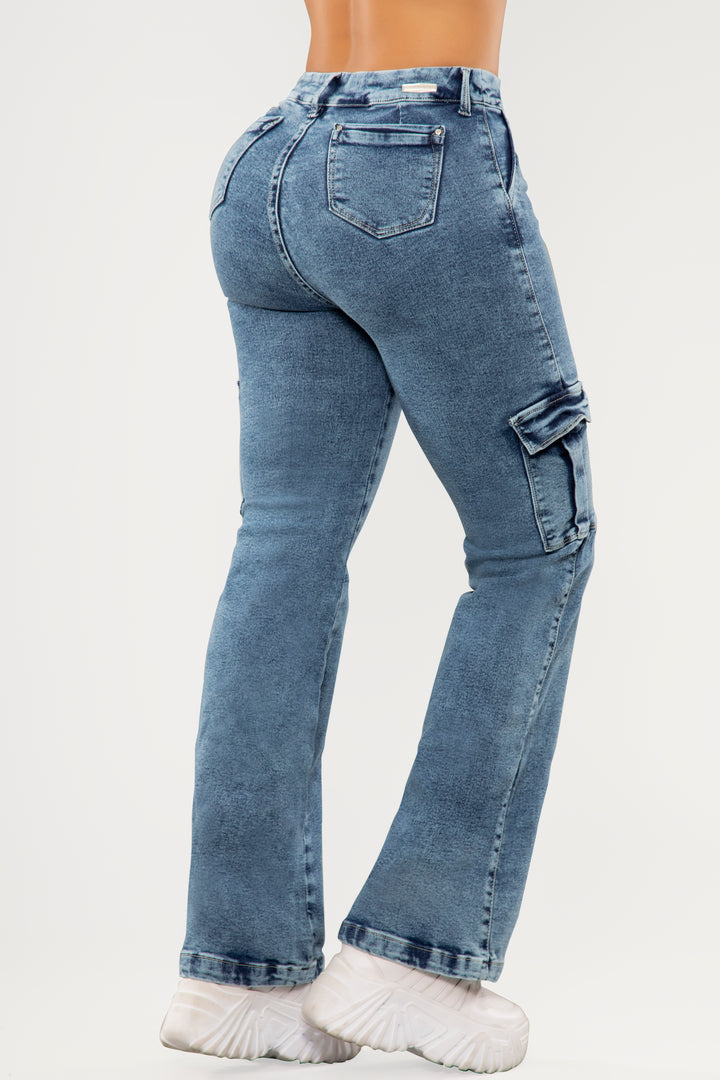 JEANS LEVANTA COLA AZUL RCMDAZ01124-59