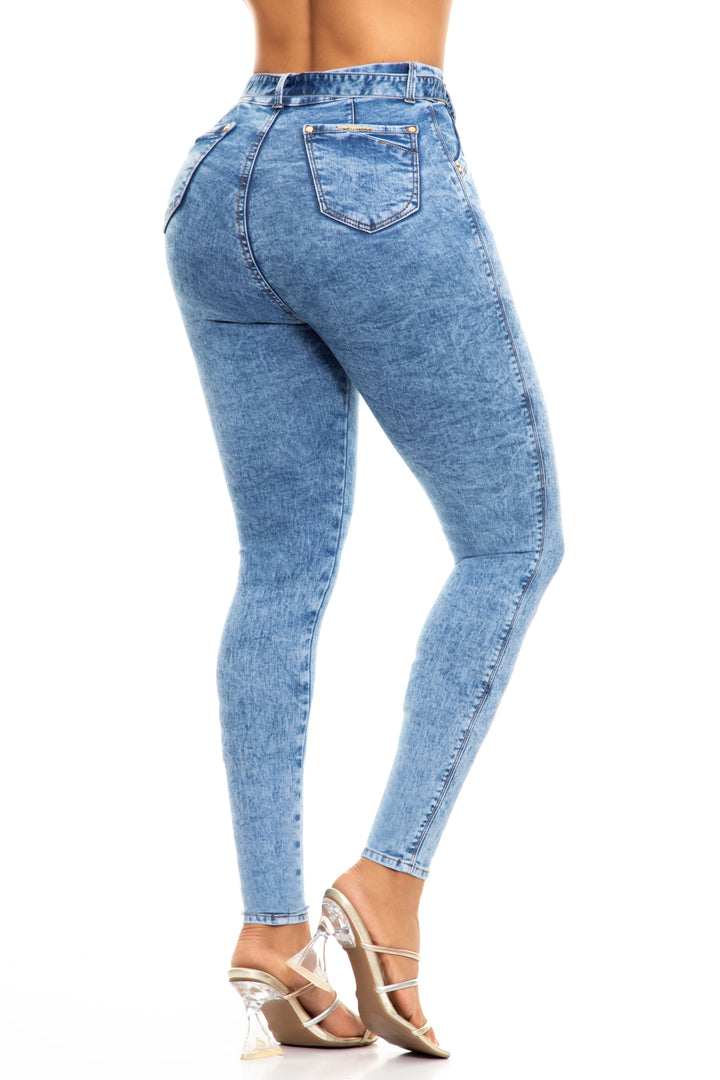 SKINNY JEANS LEVANTA COLA AZUL TAMDAZ21024-46