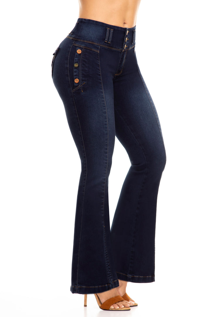 JEANS LEVANTA COLA AZUL SFOSAZ01024-49