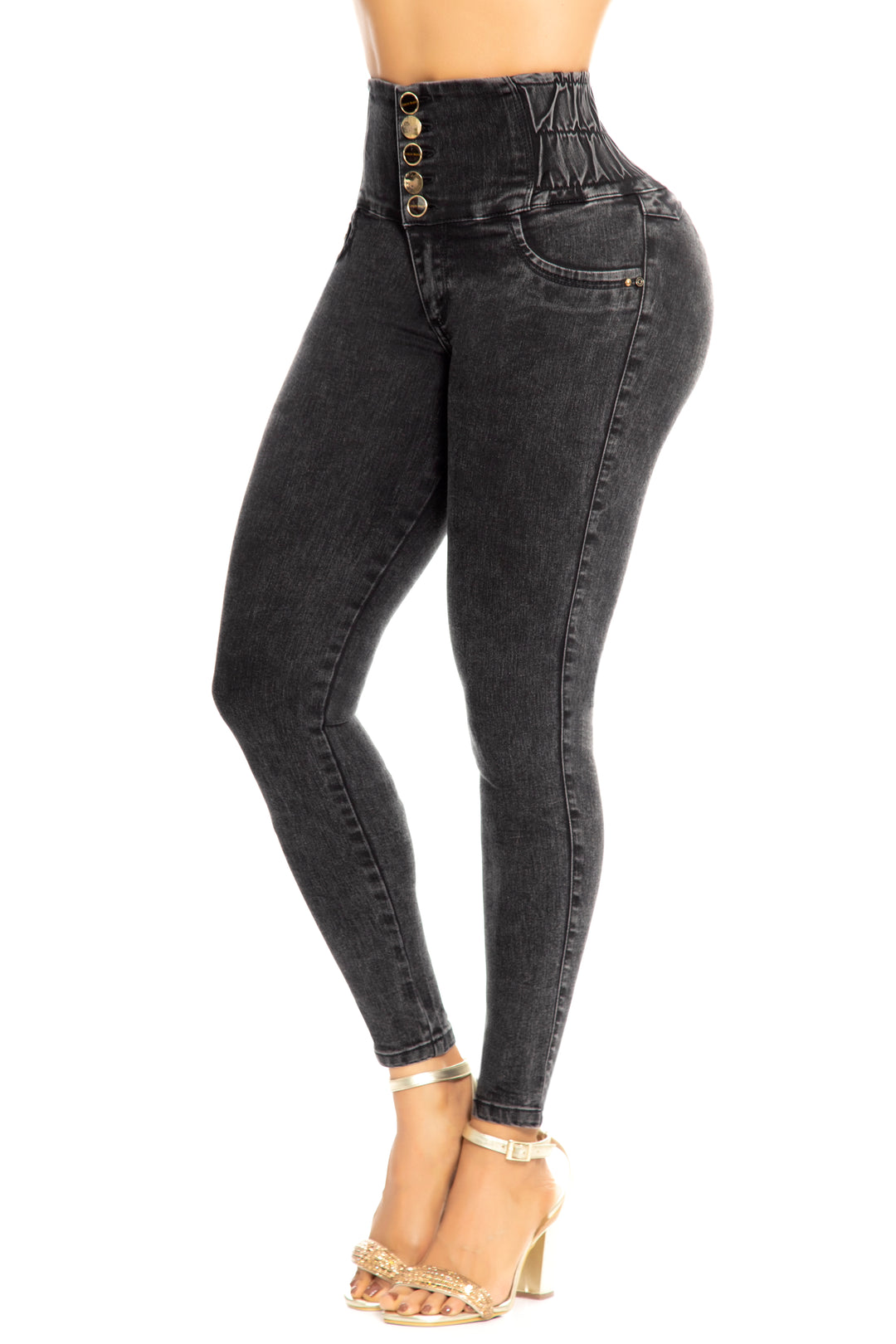 JEANS LEVANTA COLA GRIS 6834