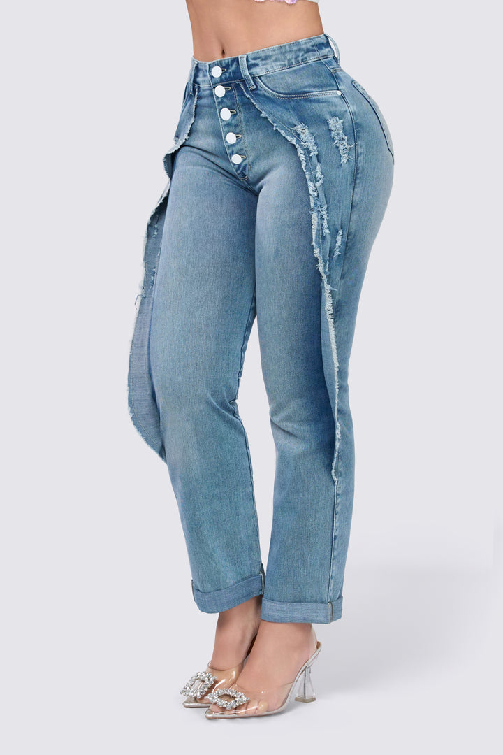 PANTALÓN PANELES DESFLECADOS 7066-N