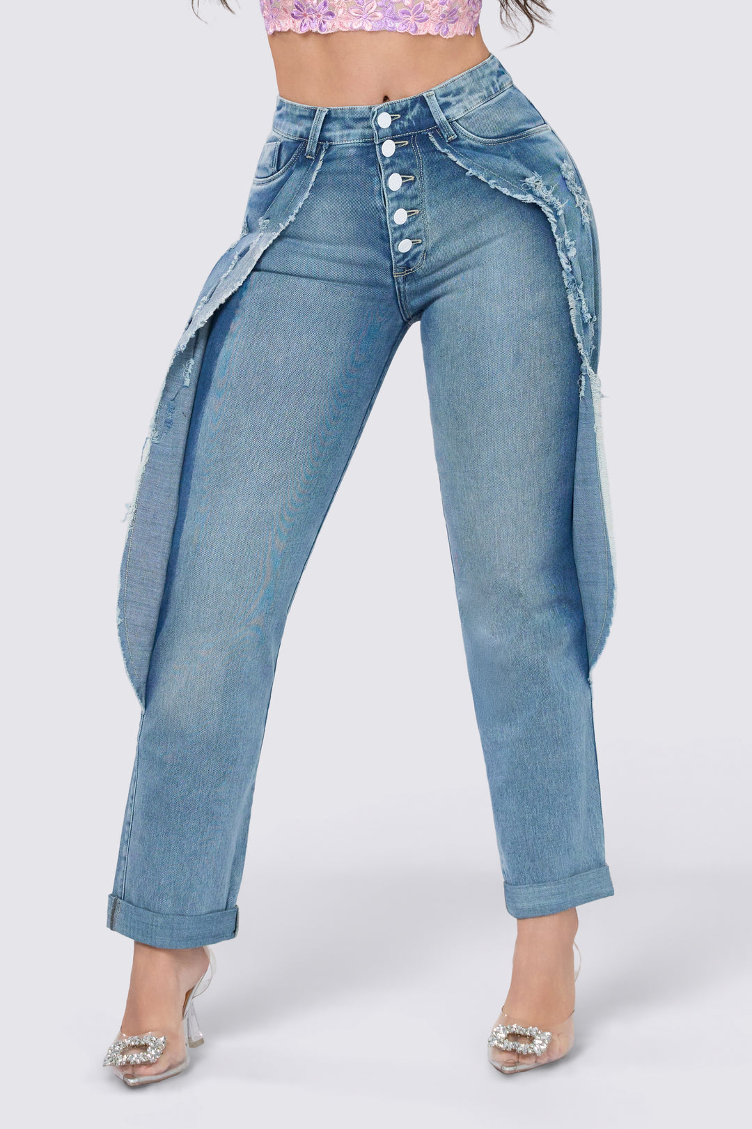 PANTALÓN PANELES DESFLECADOS 7066-N