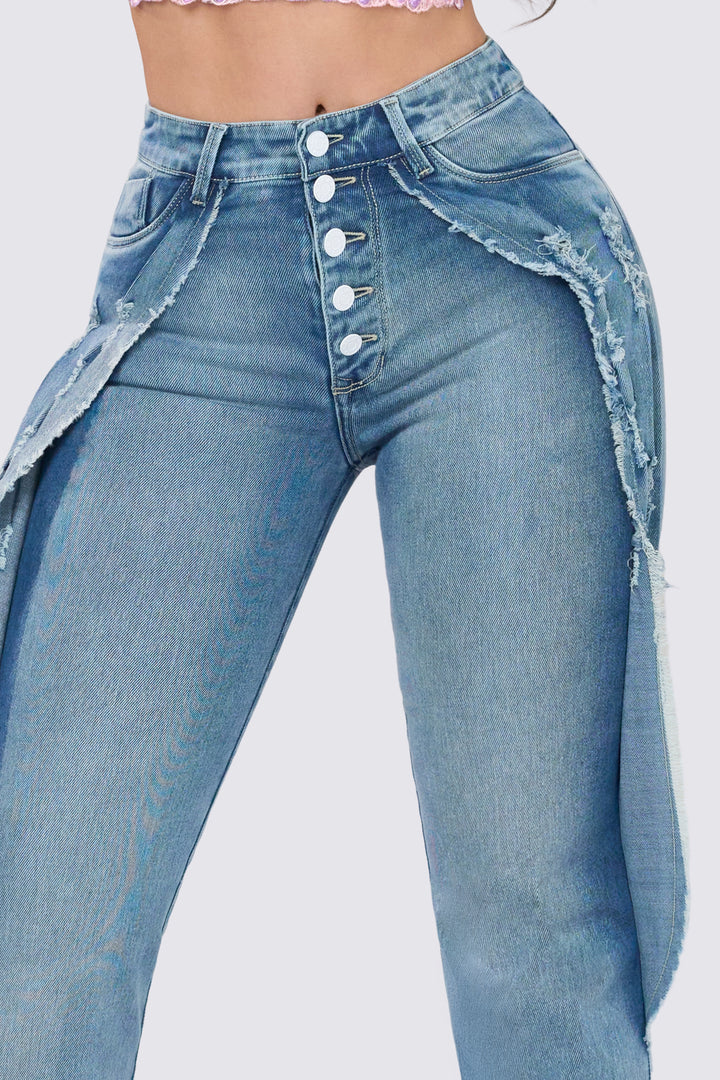 PANTALÓN PANELES DESFLECADOS 7066-N