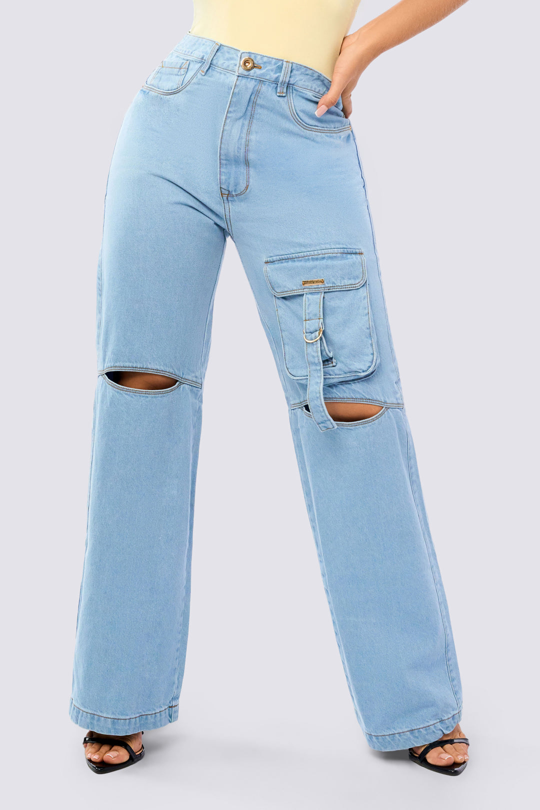 JEAN WIDE LEG BOLSILLO FRONTAL 7028