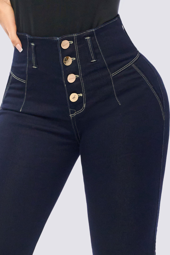 PANTALÓN BOTA CAMPANA AZUL OSCURO 6850