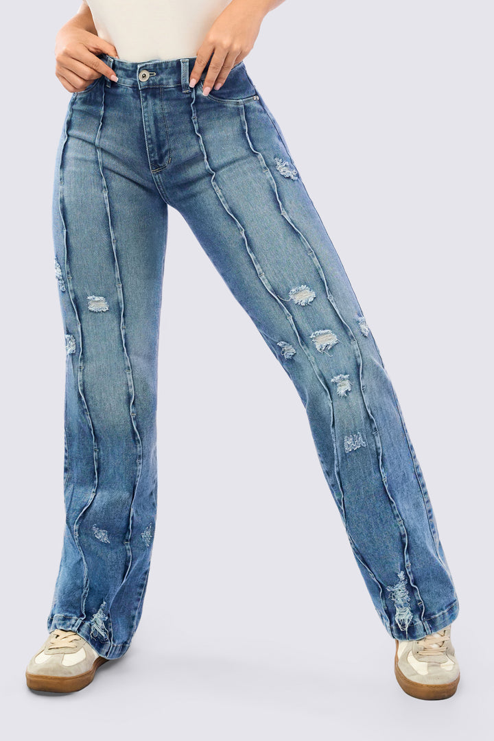 JEAN COSTURAS EXTERNAS EN RELIEVE 7102