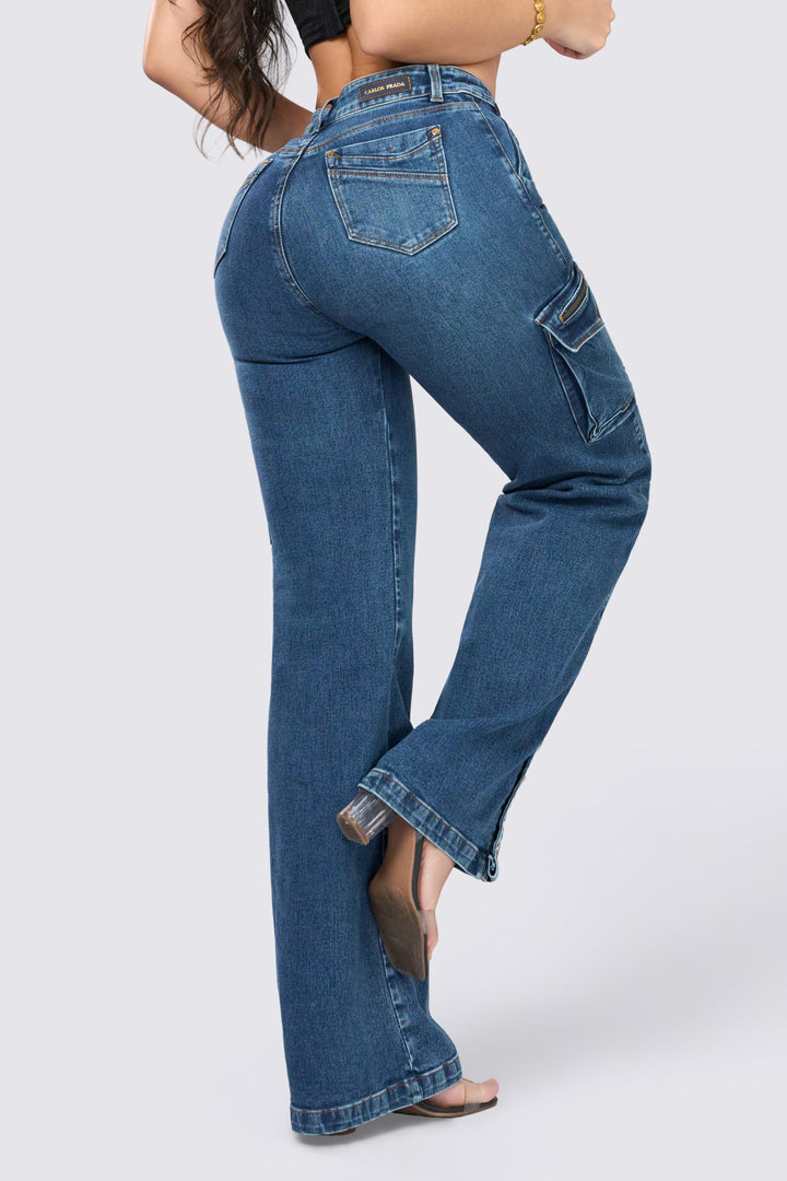 JEAN CARGO AZUL 7052-N