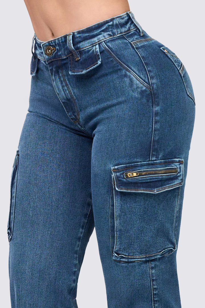 JEAN CARGO AZUL 7052-N