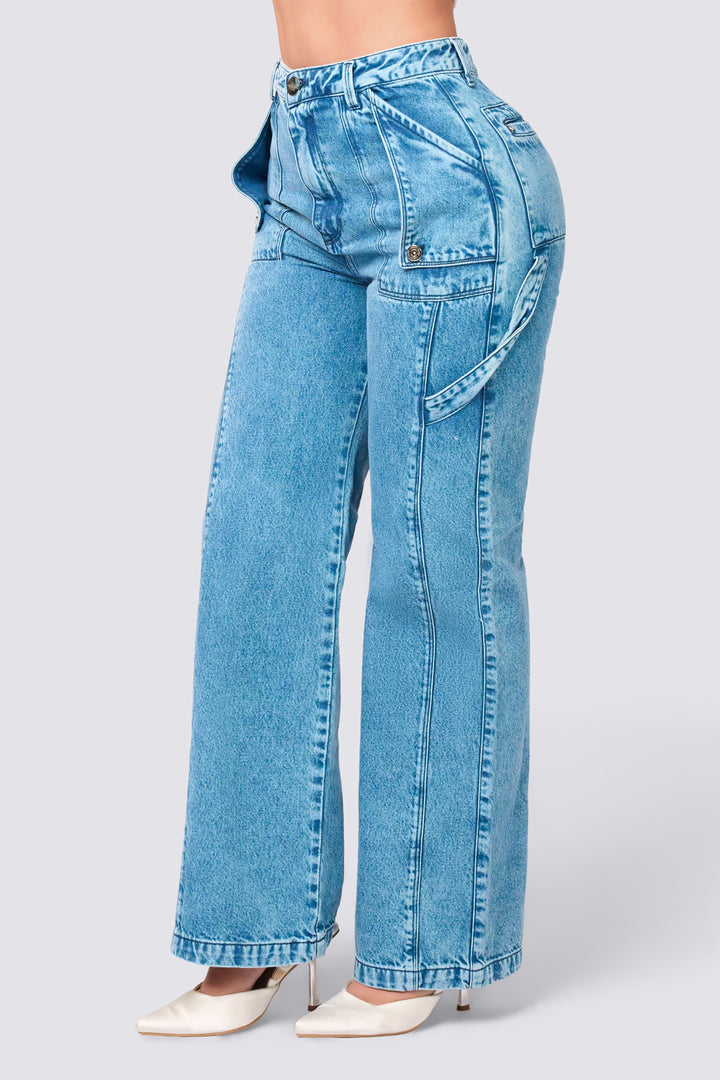 PANTALÓN BOTA RECTA AZUL 7023