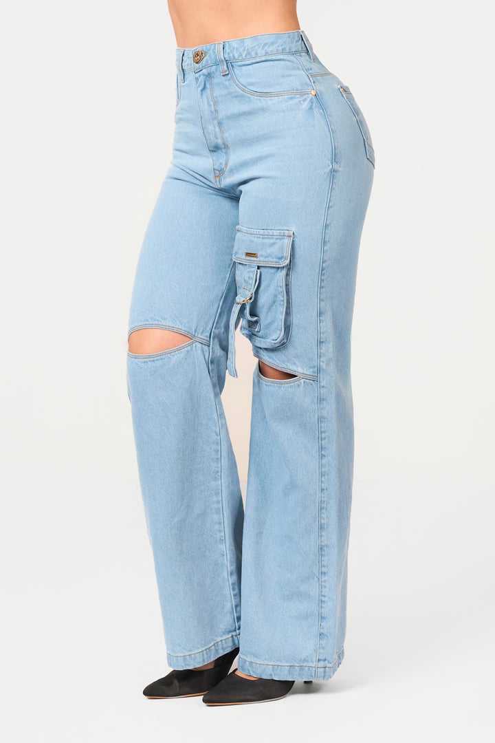 JEAN WIDE LEG AZUL CLARO 7028