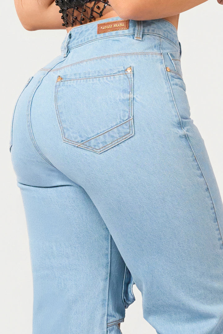 JEAN WIDE LEG AZUL CLARO 7028