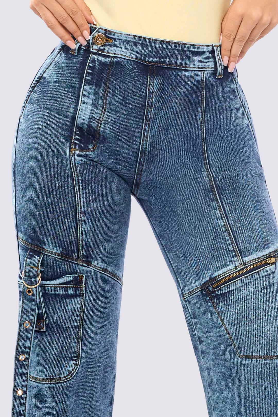 JEAN WIDE LEG TIRO ALTO Y BOTA AMPLIA 7084-N