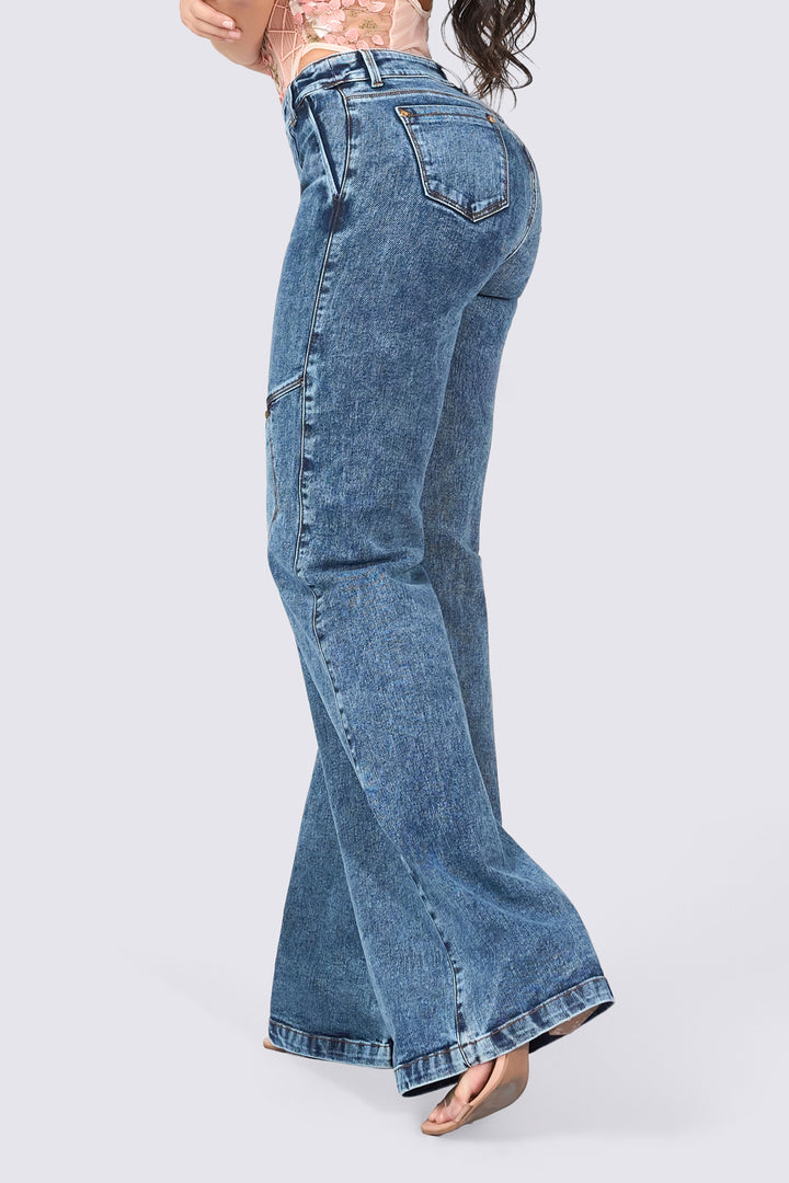 JEAN WIDE LEG BOLSILLOS FRONTALES 7084-N