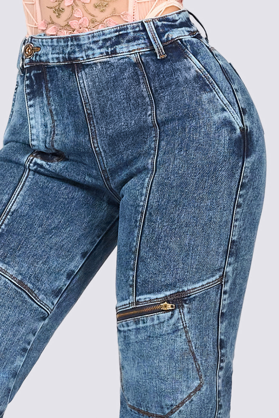JEAN WIDE LEG BOLSILLOS FRONTALES 7084-N