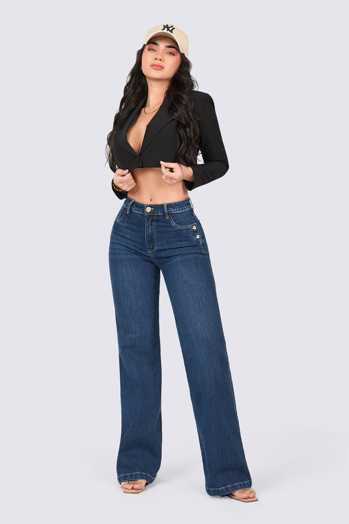 JEAN WIDE LEG AZUL MEDIO 7106