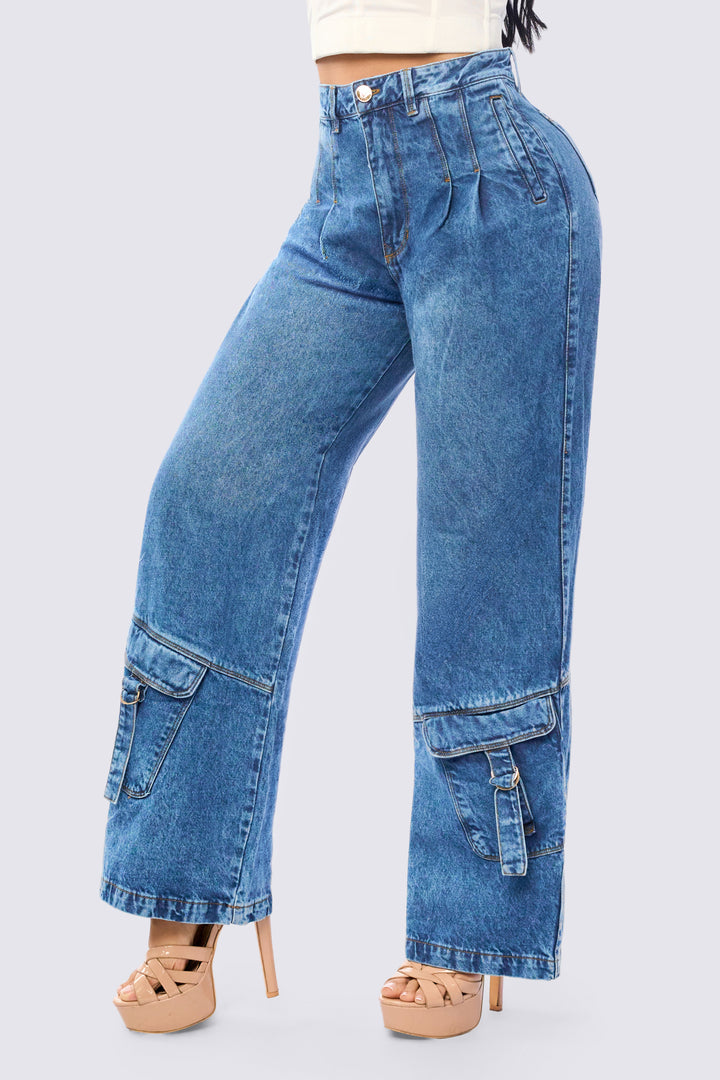 PANTALÓN BOTA RECTA AZUL MEDIO 7024