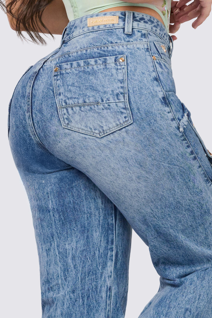 JEAN WIDE LEG AZUL 7067