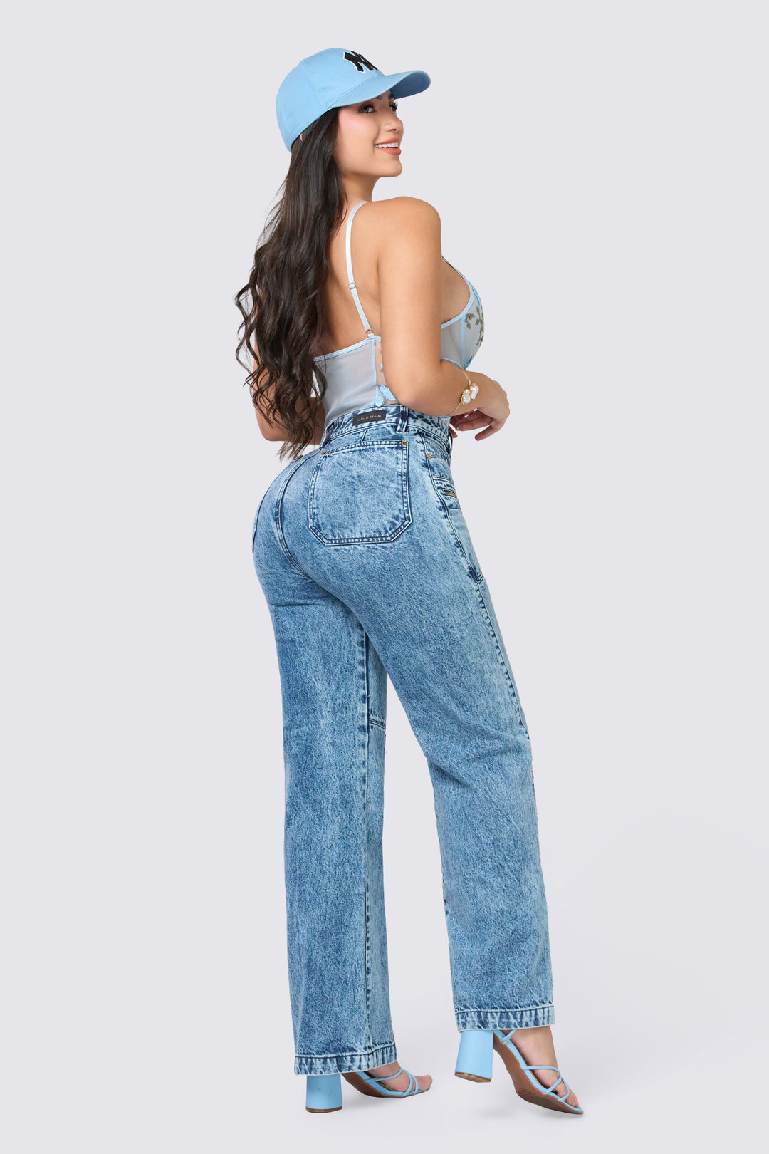 JEAN WIDE LEG AZUL 7063-N